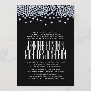 Small Diamond Glitter Typography Wedding Front View