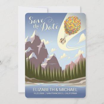 disney pixar up wedding | save the date card