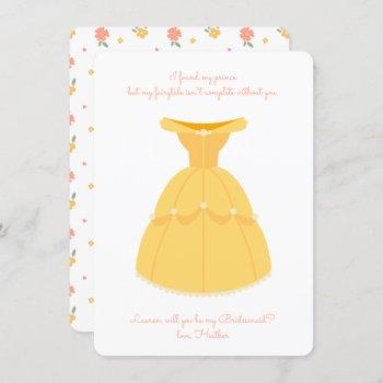 Small Disney Princess Belle | Will You Be My Bridesmaid? Front View