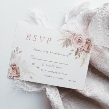 Small Divine Dusty Rose Blush Floral Wedding All Event R Rsvp Front View