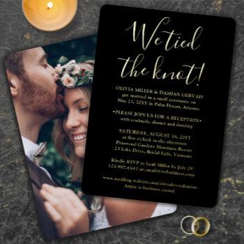 Small Diy Color We Tied The Knot Photo Wedding Reception Foil Front View