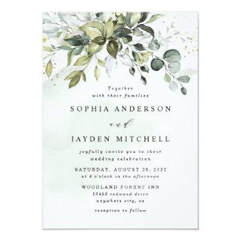 Small Dusty Blue Eucalyptus Greenery Succulent Wedding Front View