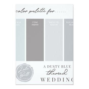 Small Dusty Blue & Gray Color Combination Palette Front View