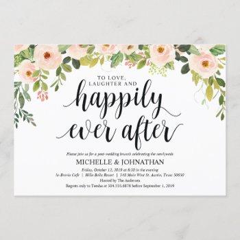 elegant blush post wedding brunch invitation card