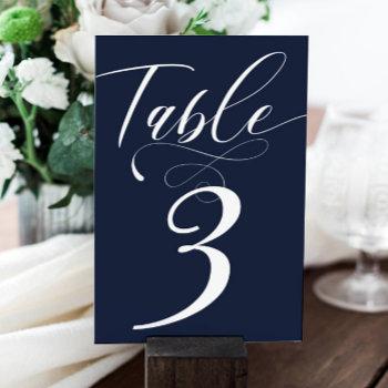 elegant calligraphy classic wedding table number