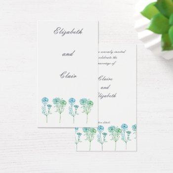 elegant carnations wedding invitation