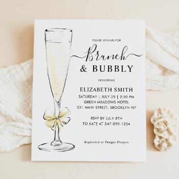 Small Elegant Chic Gold Brunch And Bubbly Baby Shower Front View