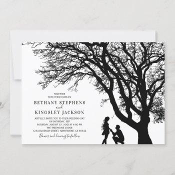elegant chic tree wedding invitation