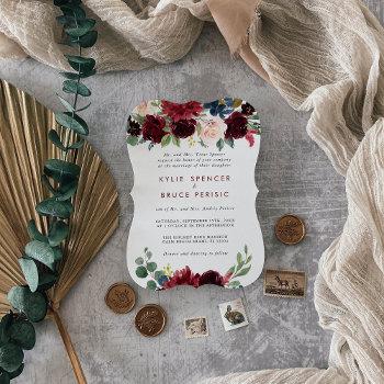 elegant colorful floral delight wedding  invitation