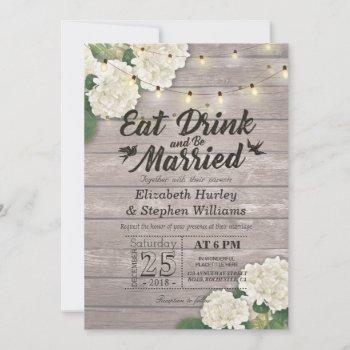 Small Elegant Eat Drink & Be Married Wedding Front View