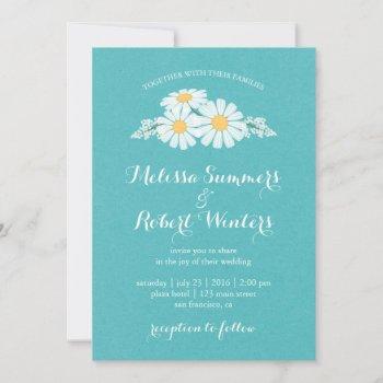 Small Elegant Floral White Daisies Wedding Front View