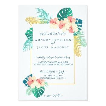 Small Elegant Hawaiian Hibiscus Wedding Front View