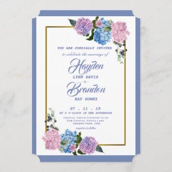 Small Elegant Hydrangea Wedding Front View