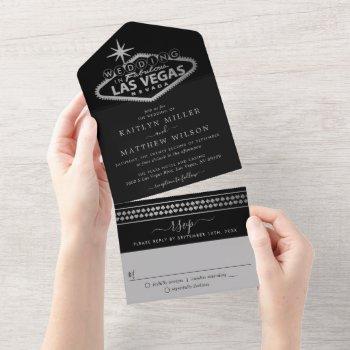 elegant las vegas destination wedding all in one invitation
