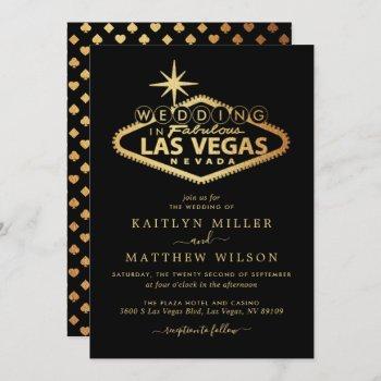 elegant las vegas destination wedding invitation