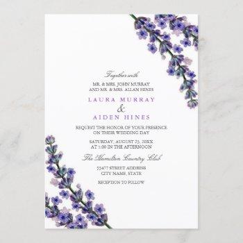 elegant lavender wedding invitation