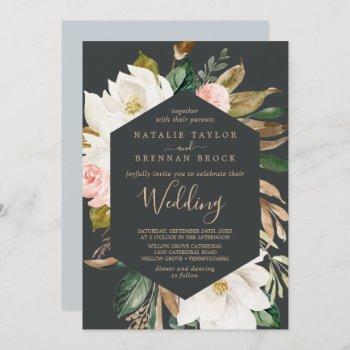 Small Elegant Magnolia | Black And White Wedding Front View