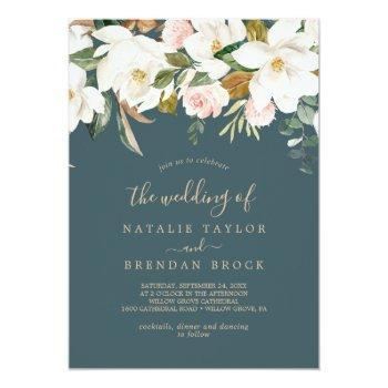 Small Elegant Magnolia | Teal And White The Wedding Of Front View