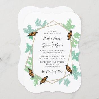 Small Elegant Monarch Butterfly Wedding Front View