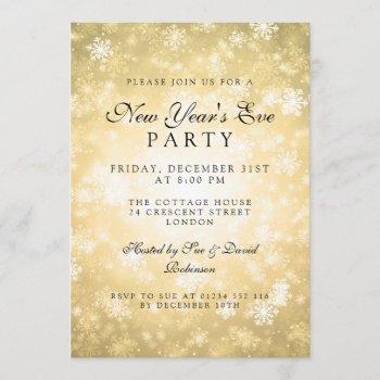 Small Elegant New Years Eve Party Gold Winter Front View