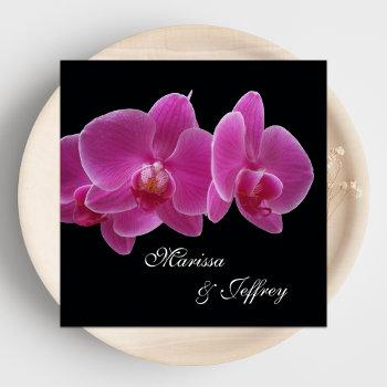 Small Elegant Orchid Wedding  - Purple Orchids Front View