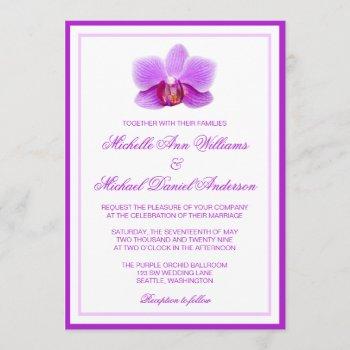 Small Elegant Purple Orchid Wedding Front View