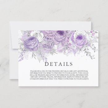 Small Elegant Purple Sparkle Flowers Wedding Details Front View