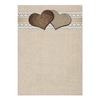 Small Elegant Rustic Burlap And Lace Wedding Back View