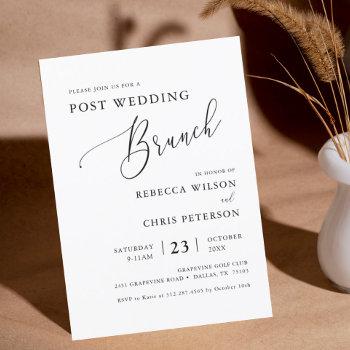 elegant rustic post wedding brunch  invitation