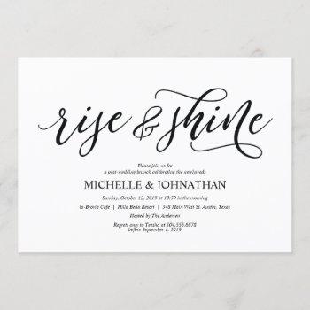 elegant rustic post wedding brunch invitation card