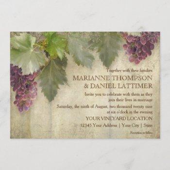 elegant rustic vineyard winery stylish wedding invitation