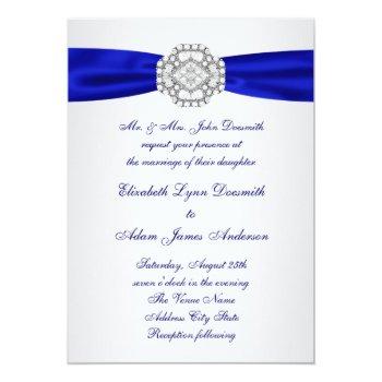 Small Elegant Silver And Royal Blue Wedding Back View