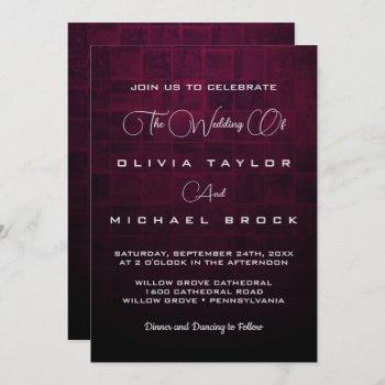 elegant silver text on dark background wedding inv invitation