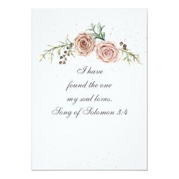 Small Elegant Vintage Pink Roses Greenery Inspirational Back View