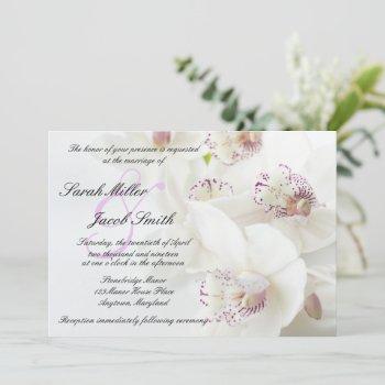 Small Elegant White & Purple Orchids Wedding Front View