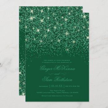 Small Emerald Glitter Wedding Front View