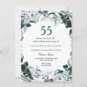 emerald green 55th wedding anniversary invite