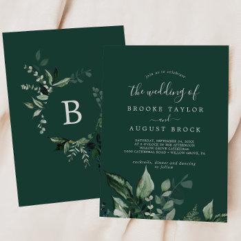 emerald greenery | green the wedding of invitation