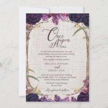 Small Enchanted Forest Purple Wedding Front View