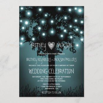 enchanted forest rustic tree wedding invitations