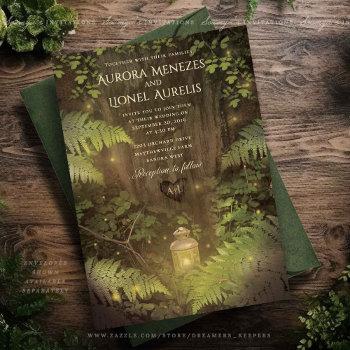 enchanted forest secret garden dream wedding card