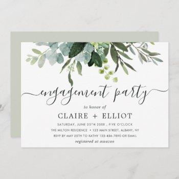Small Eucalyptus Green Foliage Engagement Party Front View