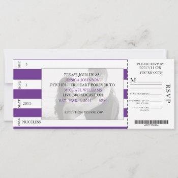 event ticket wedding invitation