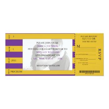 Small Event Ticket Wedding Front View