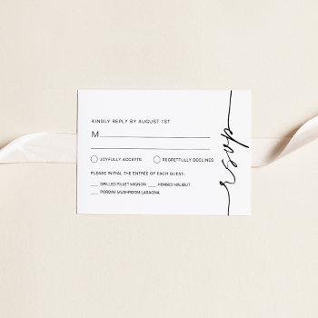 everleigh minimalist rsvp wedding response card