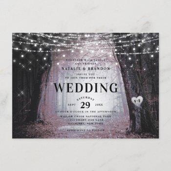 evermore | enchanted fairy forest | mauve wedding invitation
