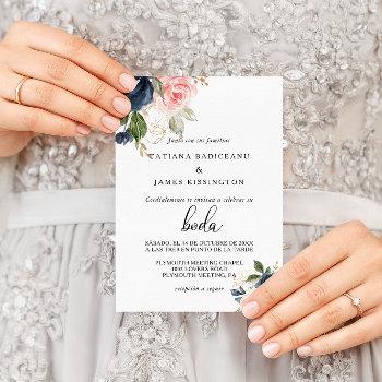 exquisite fall floral wedding invitation