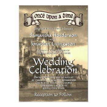 Small Fairy Tale Castle Wedding  Sepia Front View