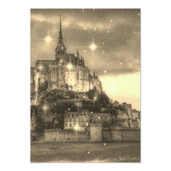 Small Fairy Tale Castle Wedding  Sepia Back View