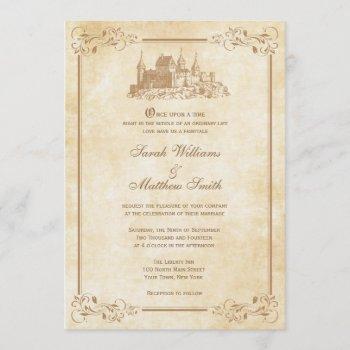 fairytale castle wedding invitations